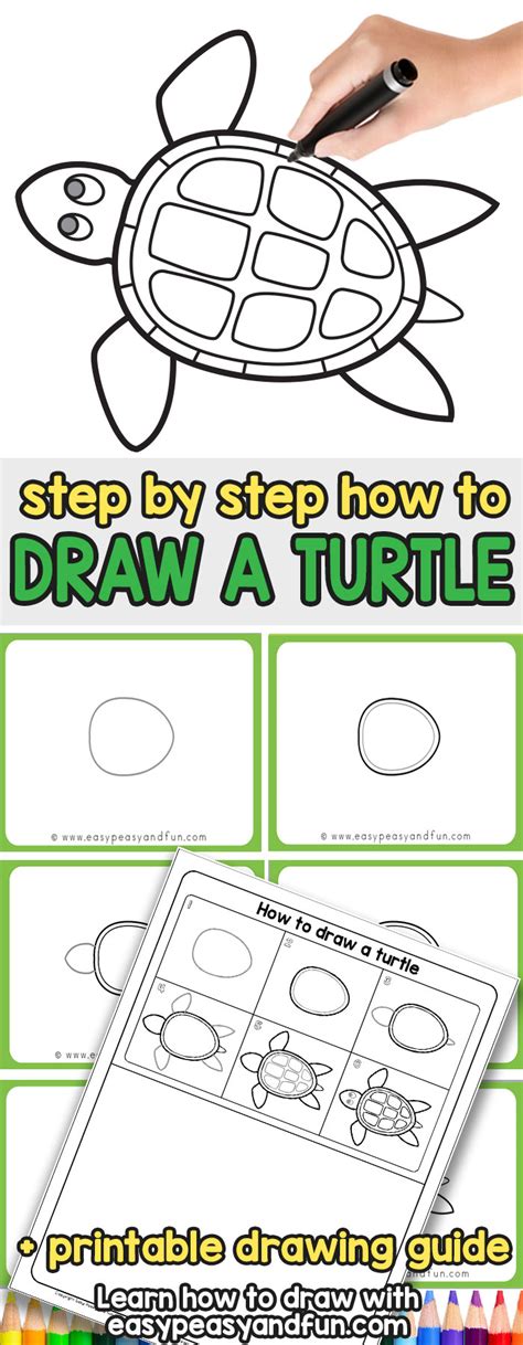 Nov 27, 2023 · In this drawing lesson we’ll show you how to draw a Turtle in 6 easy steps. This step by step lesson progressively builds upon each previous step until you get to the final rendering of a turtle. Simply follow along with each step, drawing the portion shown in red for each step. Then, in just a few minutes you’ll have a simple and easy ... 